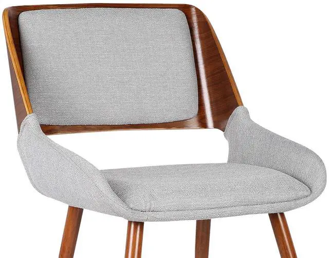 Alt view image 6 of 7 - Panda Mid-Century Dining Chair in Walnut Finish with Faux Leather and Fabric Options