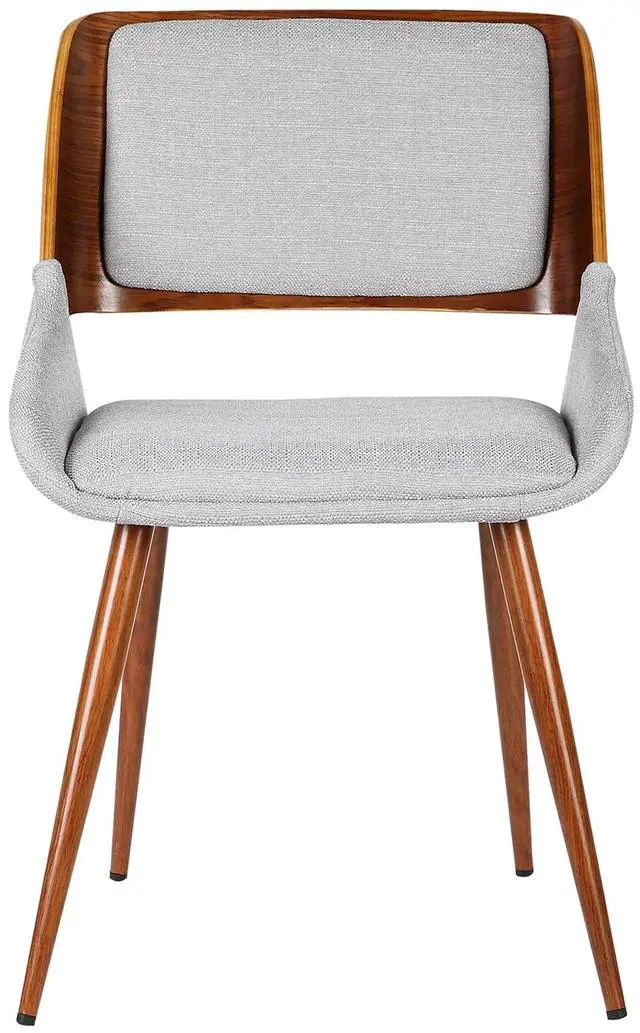 Alt view image 3 of 7 - Panda Mid-Century Dining Chair in Walnut Finish with Faux Leather and Fabric Options