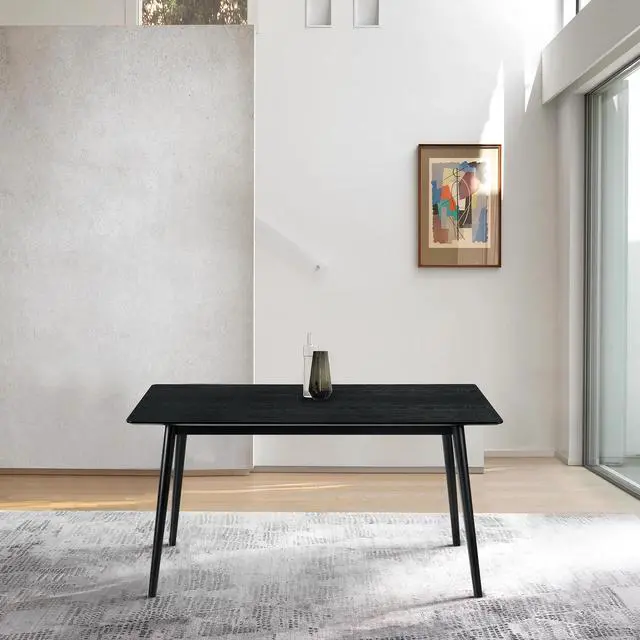 Alt view image 2 of 6 - Westmont 59" Rectangular Dining Table in Black Wood