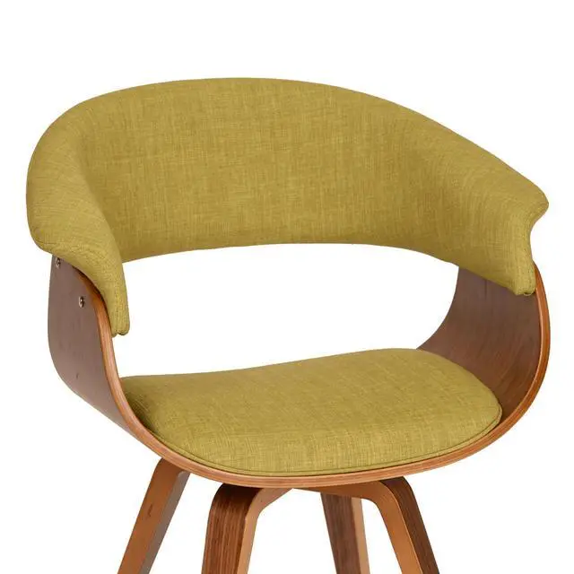 Alt view image 3 of 4 - Summer Modern Chair In Green Fabric and Walnut Wood
