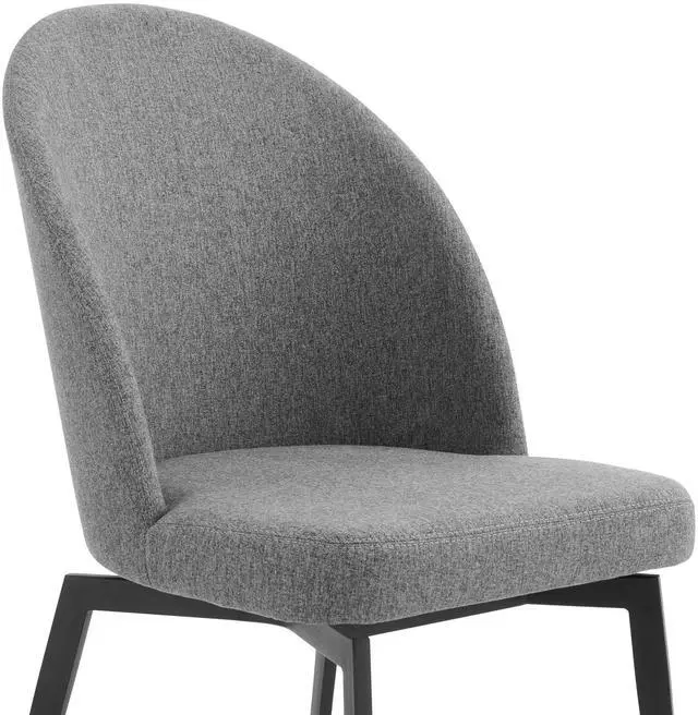 Alt view image 5 of 7 - Sunny Swivel Gray Fabric and Metal Dining Room Chairs - Set of 2
