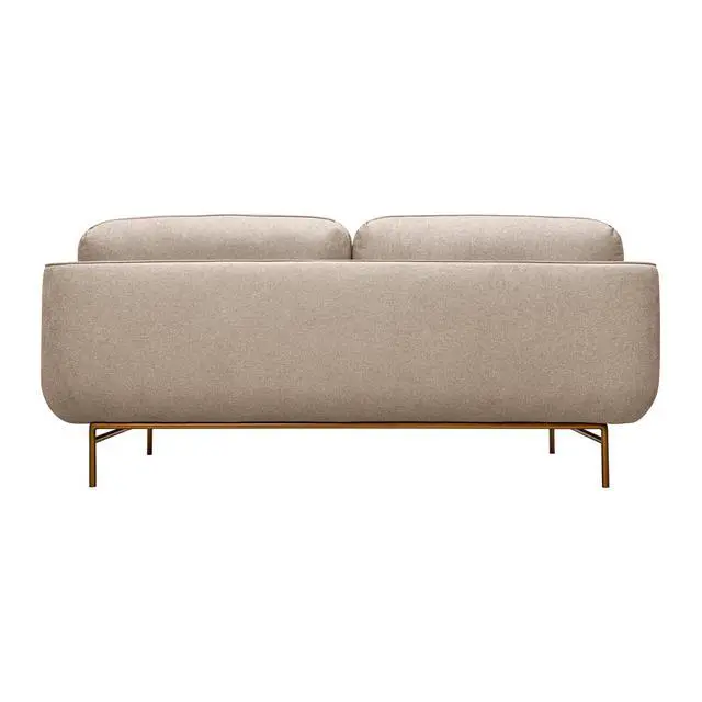 Alt view image 5 of 7 - Lilou 77" Sofa with Antique Brass Metal Legs in Fabric and Velvet Options