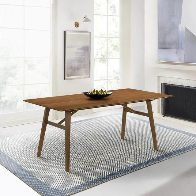 Alt view image 2 of 7 - Channell Wood Dining Table in Walnut Finish