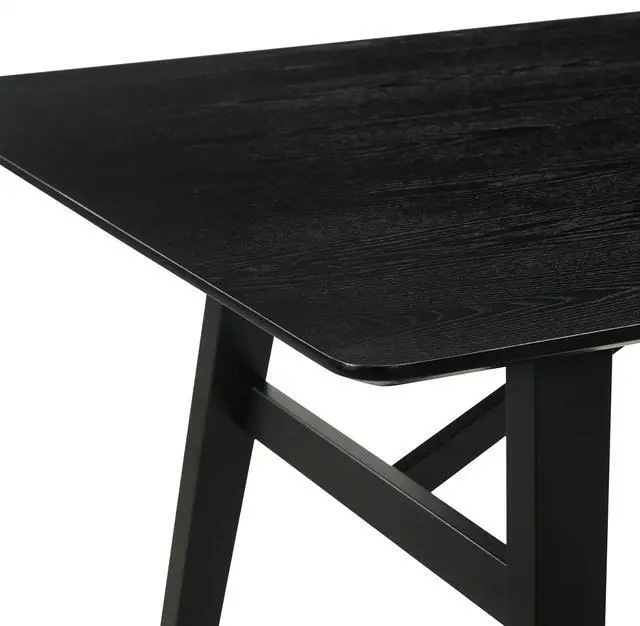 Alt view image 5 of 7 - Channell Wood Dining Table in Black Finish