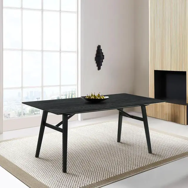 Alt view image 2 of 7 - Channell Wood Dining Table in Black Finish
