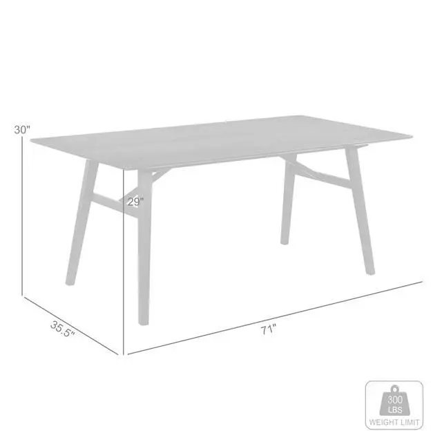 Alt view image 7 of 7 - Channell Wood Dining Table in Black Finish