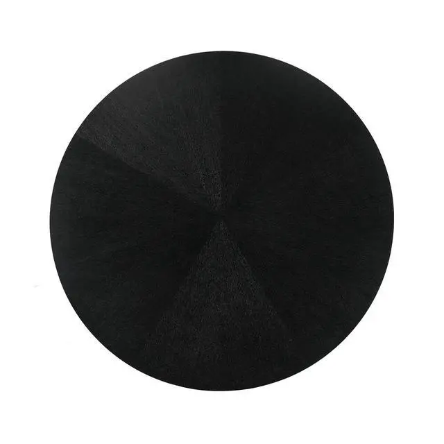 Alt view image 4 of 6 - Cirque 54" Round Black Wood and Metal Pedestal Dining Table