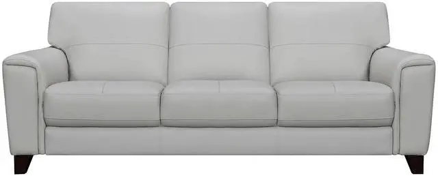Main image of Bergen 87" Dove Gray Genuine Leather Square Arm Sofa