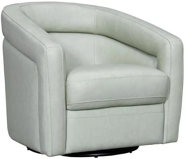 Main image of Desi Mint Leather Swivel Accent Chair
