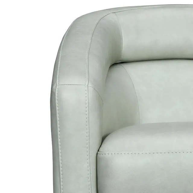 Alt view image 5 of 7 - Desi Mint Leather Swivel Accent Chair