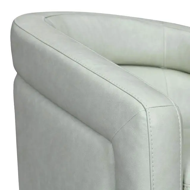 Alt view image 6 of 7 - Desi Mint Leather Swivel Accent Chair