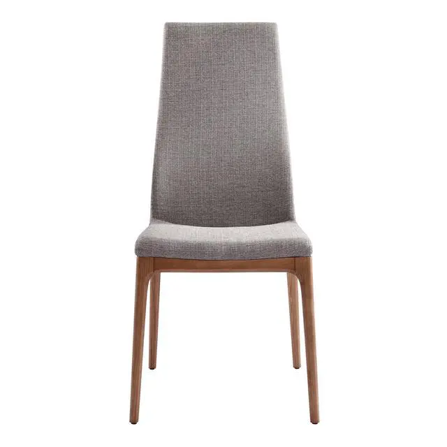 Alt view image 3 of 7 - Parker Mid-Century Dining Chair in Walnut Finish and Gray Fabric - Set of 2