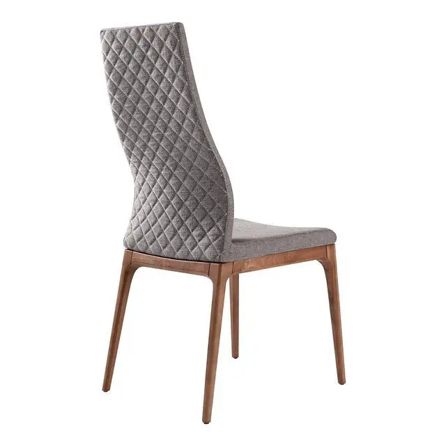 Alt view image 4 of 7 - Parker Mid-Century Dining Chair in Walnut Finish and Gray Fabric - Set of 2