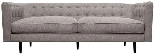 Main image of Annabelle 80" Gray Fabric Sofa with Black Wood Legs