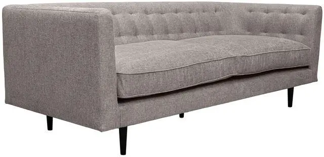 Alt view image 3 of 7 - Annabelle 80" Gray Fabric Sofa with Black Wood Legs