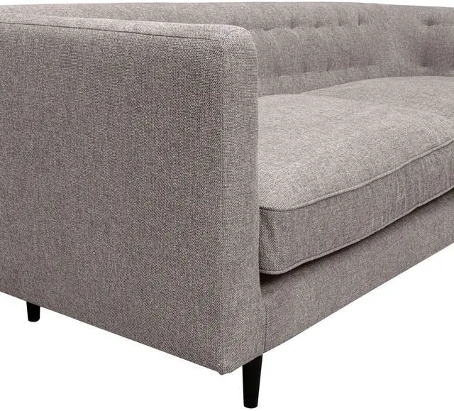 Alt view image 7 of 7 - Annabelle 80" Gray Fabric Sofa with Black Wood Legs