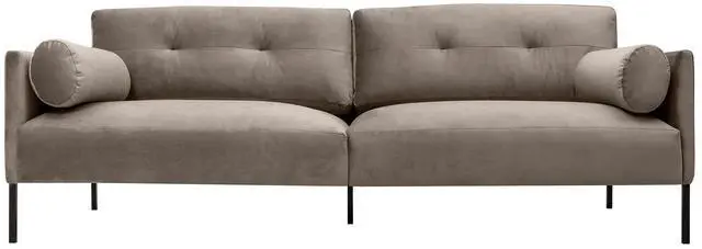 Main image of Michalina 84" Sofa with Black Metal Legs in Fabric and Velvet Options