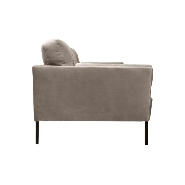 Alt view image 4 of 7 - Michalina 84" Sofa with Black Metal Legs in Fabric and Velvet Options