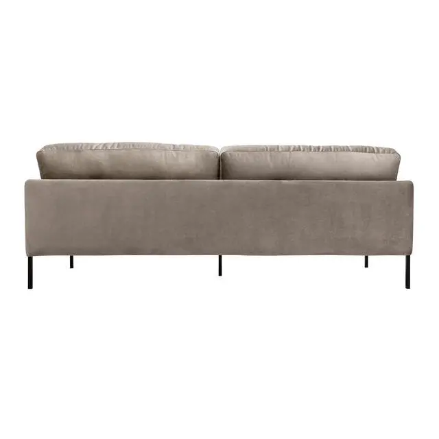 Alt view image 5 of 7 - Michalina 84" Sofa with Black Metal Legs in Fabric and Velvet Options