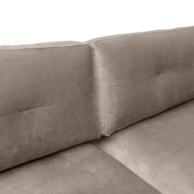 Alt view image 7 of 7 - Michalina 84" Sofa with Black Metal Legs in Fabric and Velvet Options