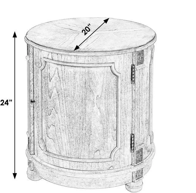 Alt view image 6 of 7 - Thurmond Drum 20"W Drum Side Table in Beige 0584424