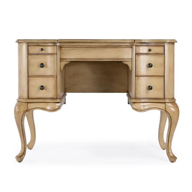 Alt view image 4 of 7 - Charlotte Vanity Desk with Storage in Beige 0735424