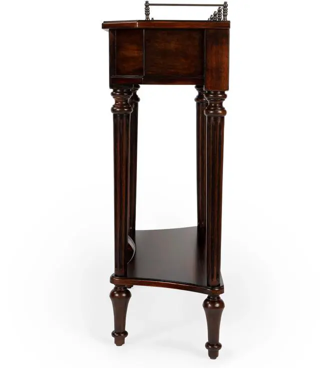 Alt view image 2 of 7 - Charleston One Drawer Console Table in Dark Brown 0883024