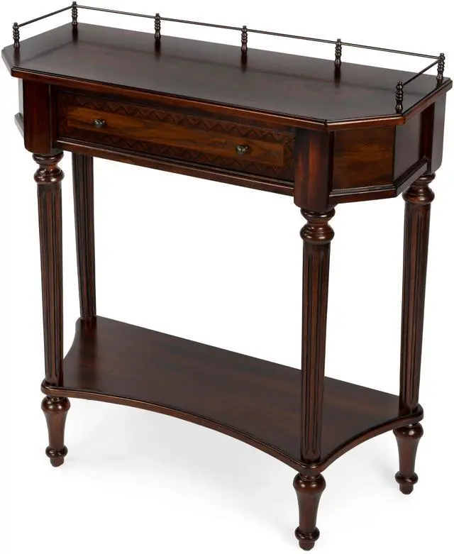 Main image of Charleston One Drawer Console Table in Dark Brown 0883024
