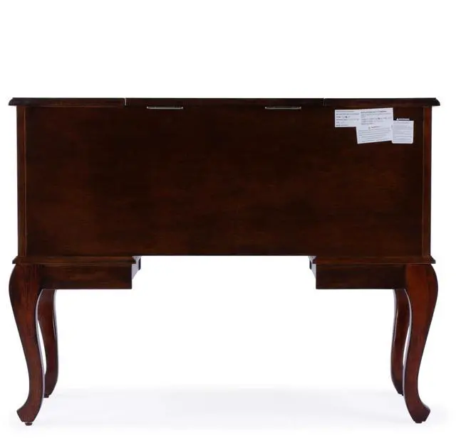 Alt view image 2 of 6 - Charlotte Vanity Desk with Storage in Dark Brown 0735024