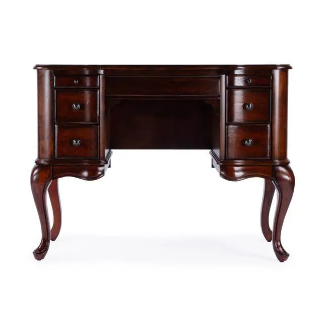 Alt view image 3 of 6 - Charlotte Vanity Desk with Storage in Dark Brown 0735024