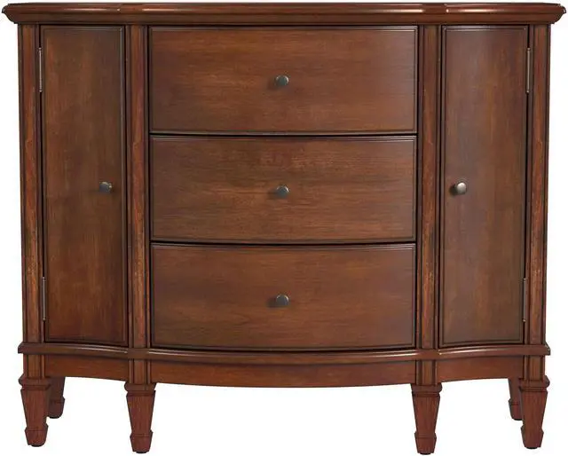 Alt view image 7 of 7 - Sheffield 3 Drawer 2 Door Accent Cabinet in Medium Brown 0674011