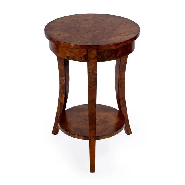 Alt view image 3 of 7 - Holdin Round 18"W Side Table in Medium Brown 0992442