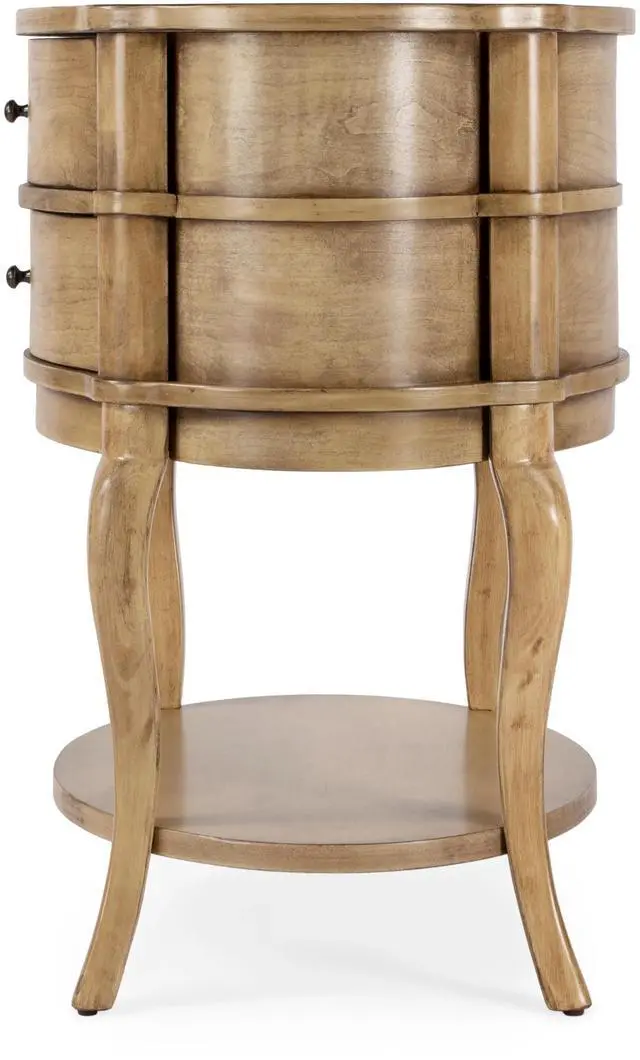 Alt view image 3 of 7 - Jarvis Oval 2-Drawer Side Table in Beige 0515424