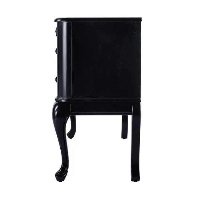 Alt view image 2 of 7 - Charlotte Vanity Desk with Storage in Black 0735111
