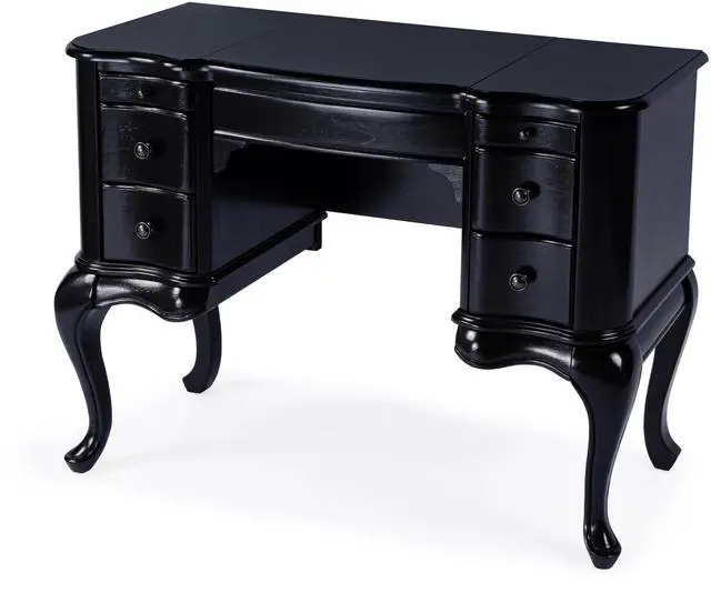 Main image of Charlotte Vanity Desk with Storage in Black 0735111