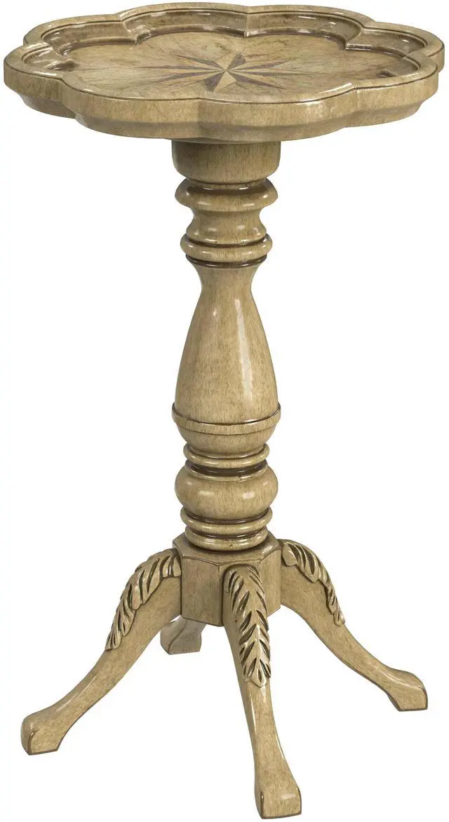 Main image of Whitman Scalloped Edge Side Table in Beige 0923424