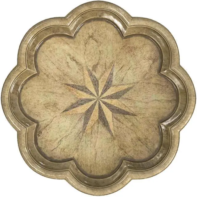 Alt view image 3 of 6 - Whitman Scalloped Edge Side Table in Beige 0923424