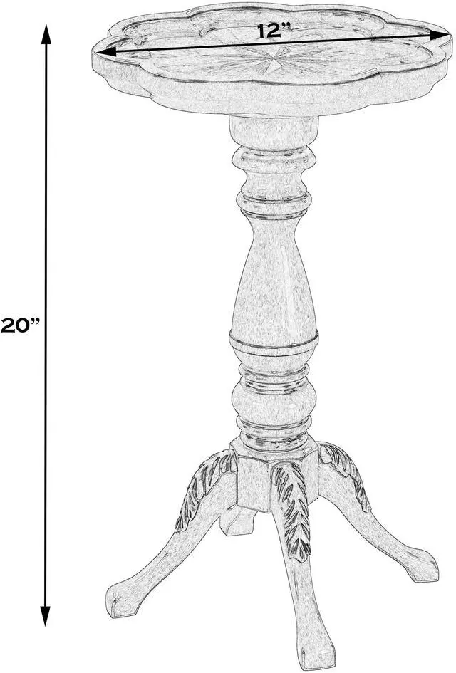 Alt view image 2 of 6 - Whitman Scalloped Edge Side Table in Beige 0923424