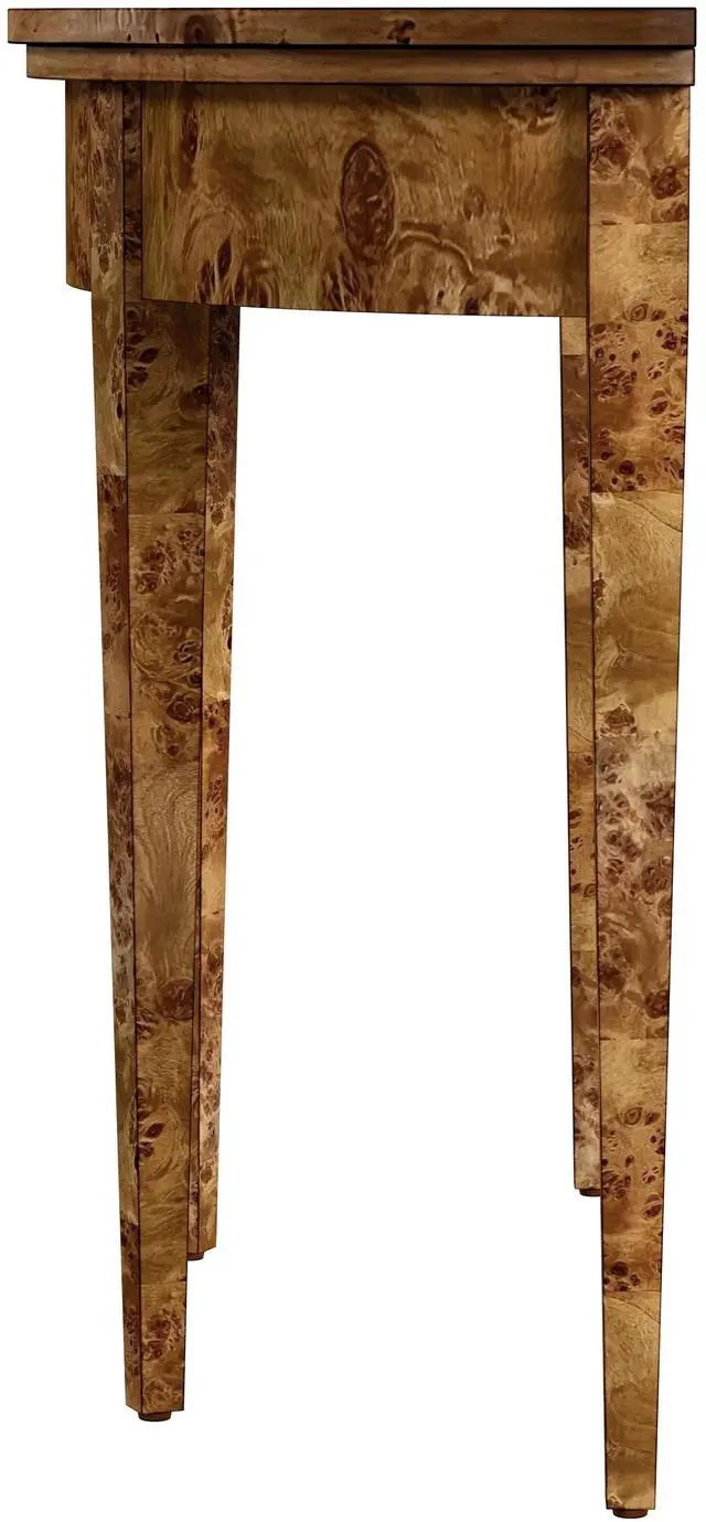 Alt view image 7 of 11 - Butler Specialty Company Hampton Demilune Traditional Burl 36" Console Table, Light Brown