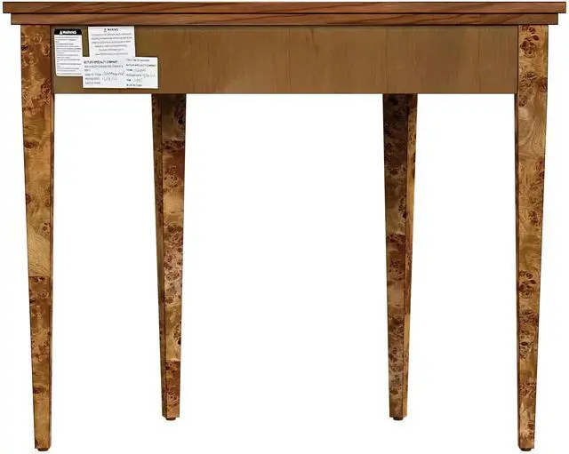 Alt view image 9 of 11 - Butler Specialty Company Hampton Demilune Traditional Burl 36" Console Table, Light Brown