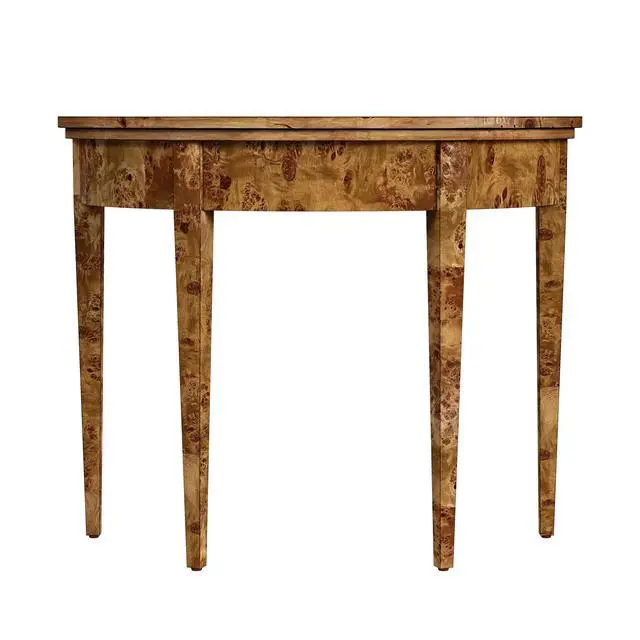 Alt view image 11 of 11 - Butler Specialty Company Hampton Demilune Traditional Burl 36" Console Table, Light Brown
