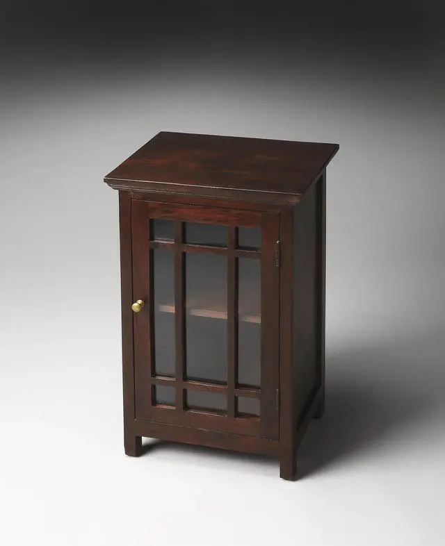 Alt view image 2 of 2 - Baxter Transitional Cabinet in Dark Brown 2771290
