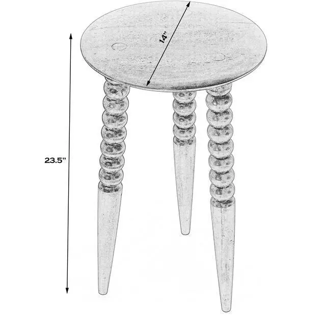 Alt view image 4 of 6 - Fluornoy Wood Side Table in Dark Brown 2773117