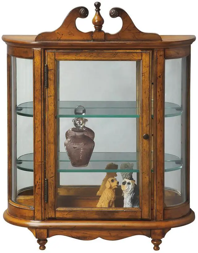Alt view image 2 of 3 - Melinda Wall Curio in Medium Brown 1927001