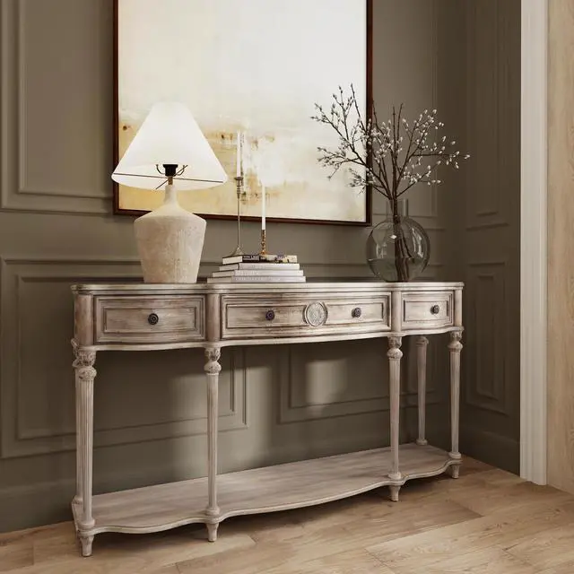 Alt view image 6 of 7 - Peyton Console Table in Gray,Natural 3028247