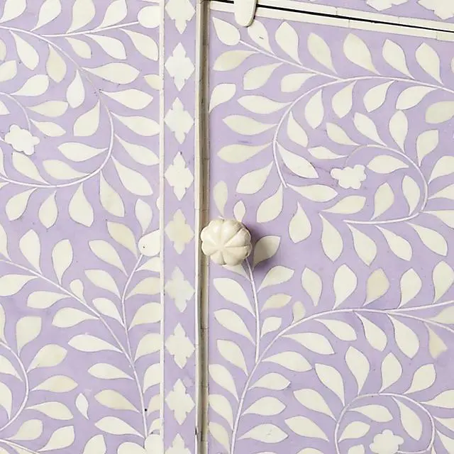 Alt view image 2 of 4 - Vivienne Lavender Bone Inlay Console Chest in Purple 3203070