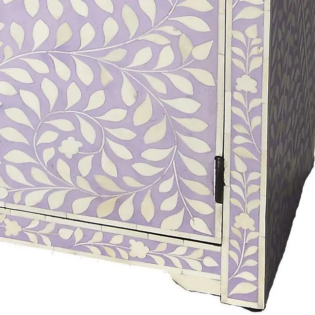 Alt view image 3 of 4 - Vivienne Lavender Bone Inlay Console Chest in Purple 3203070
