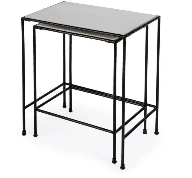 Alt view image 5 of 7 - Carrera Nesting Tables in Black,Black and White 2870330