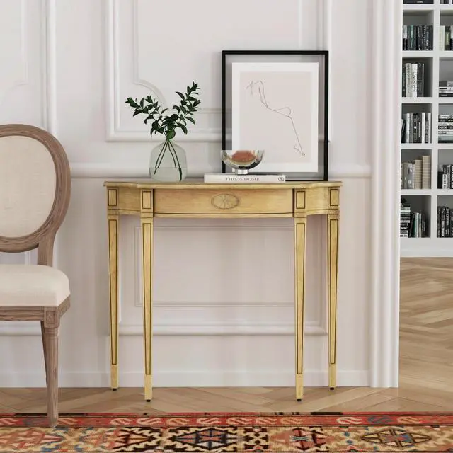 Alt view image 7 of 7 - Chester Console Table in Beige 4116424