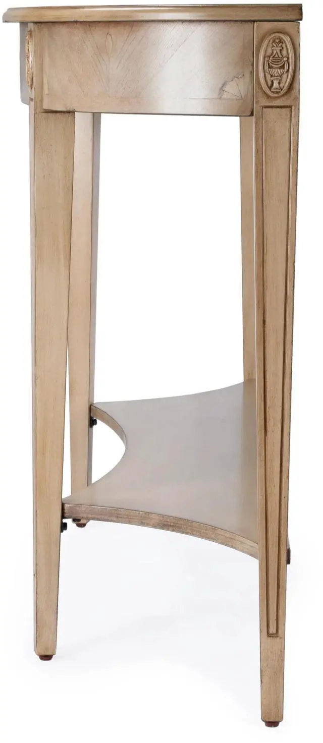 Alt view image 3 of 4 - Astor 54"W Demilune Console Table in Tan/Beige 4146424